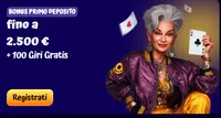 Bonus primo deposito fino a 2500 euro 100 giri gratis