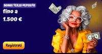Bonus terzo deposito fino a 1500 euro